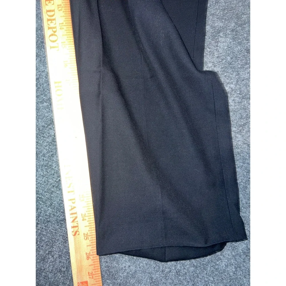 Stafford Super Pant Mens 38x29 Black Dress Pants Polyester Viscose Trousers